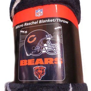 NFL Chicago Bears Micro Raschel 100% Polyester 50"x60" Blanket Throw (158)